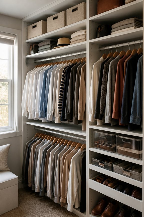 maximize wardrobe vertical space