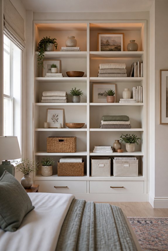 maximized storage with shelving
