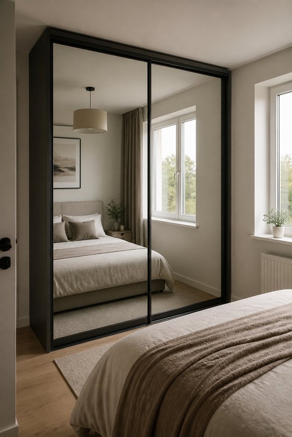 mirror wardrobes enhance brightness